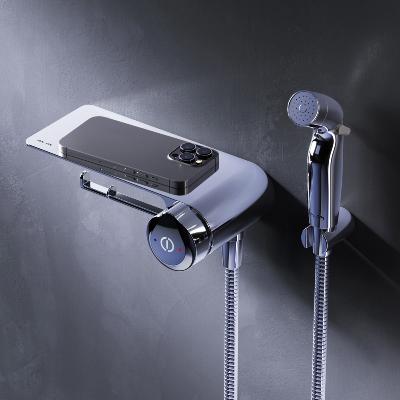Гигиенический душ со смесителем AM.PM X-Joy F0H85A800 хром встраиваемый, полка, шланг 1200, держатель туалетной бумаги