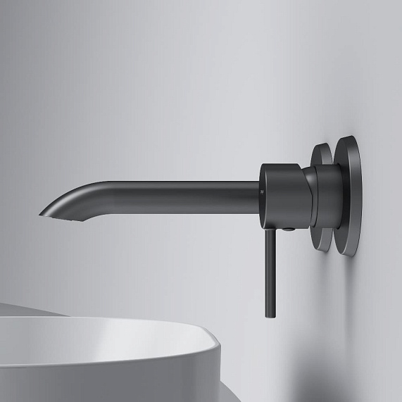 Смеситель для раковины (умывальника) AM.PM Libre F6072622 черный встраиваемый-6