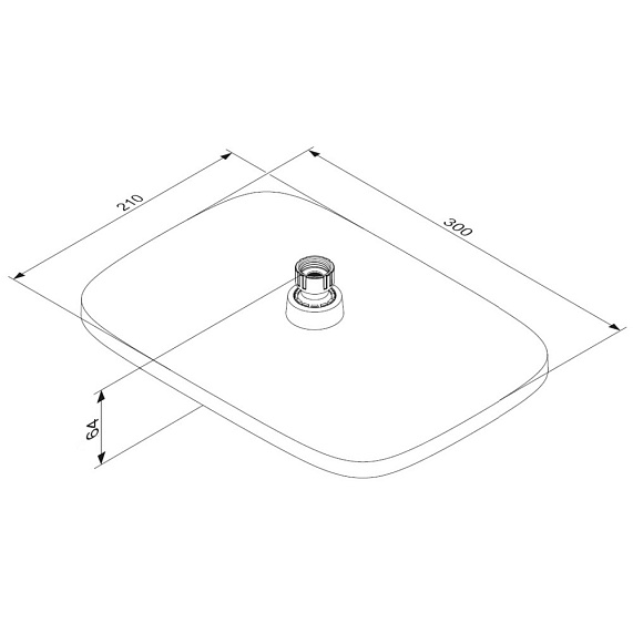 Тропический душ (лейка) Damixa Gala 953050000 хром-2