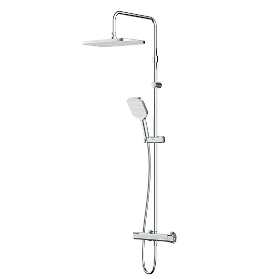 Душевая система AM.PM Func F078F400 стойка с тропическим душем, термостатом, смесителем, хром-10