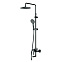 Душевая система AM.PM Sunny F0785C922 стойка с тропическим душем, смесителем, изливом, черная матовая