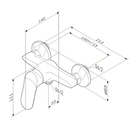 Смеситель для душа AM.PM Sunny F85C20000 хром-8