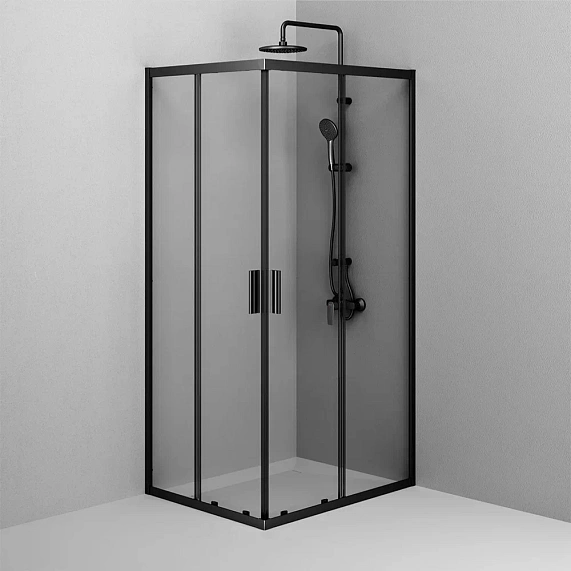 Душевое ограждение без поддона 80x100 AM.PM Gem W90G-403-100280-BT профиль черный матовый-3