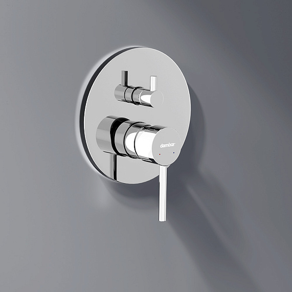 Встраиваемая душевая система Damixa Scandinavian Pure 936520000 хром: тропический верхний душ, ручной душ-2