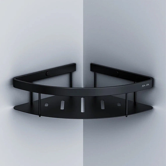 Полка в ванную угловая AM.PM Sense L A7454122 черная-3