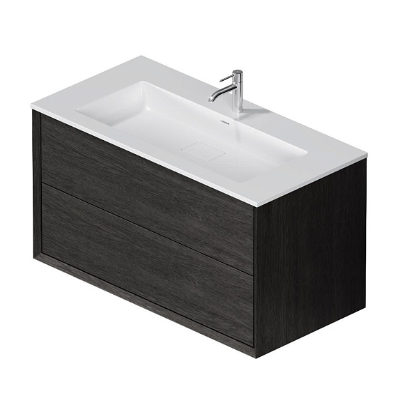 Тумба с раковиной 100 AM.PM Libre M60-FHX1002OF-WPC100SWM подвесная под дерево-9