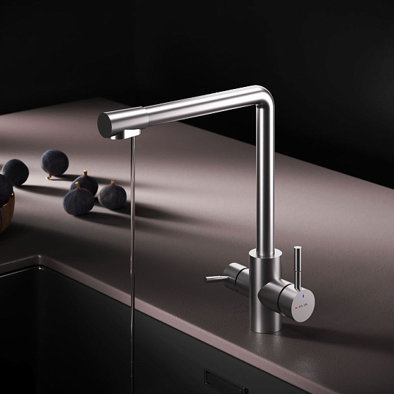 Смеситель для кухни AM.PM X-Joy S F85B05711 высокий, с каналом питьевой воды, сатин-2