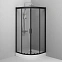 Душевое ограждение без поддона 90x90 AM.PM Gem W90G-401-090BT профиль чёрный матовый