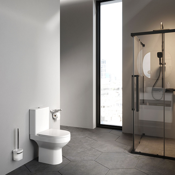 Унитаз напольный AM.PM Spirit 2.0 C708600WH безободковый с сиденьем микролифт 58WH, белый-1