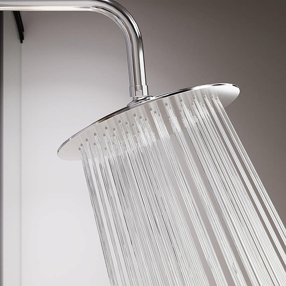 Душевая система Damixa Scandinavian Pure 936800000 стойка с тропическим душем, термостатом, смесителем, хром-4