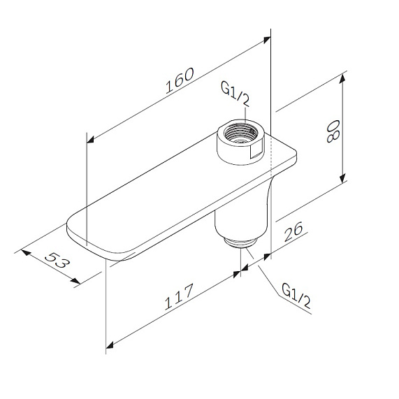 Излив поворотный на ванну AM.PM F50A70900-2