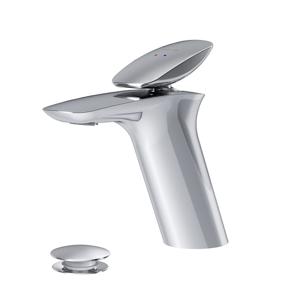 Смеситель для раковины (умывальника) AM.PM Spirit 2.0 F70A82100 с донным клапаном, хром-8