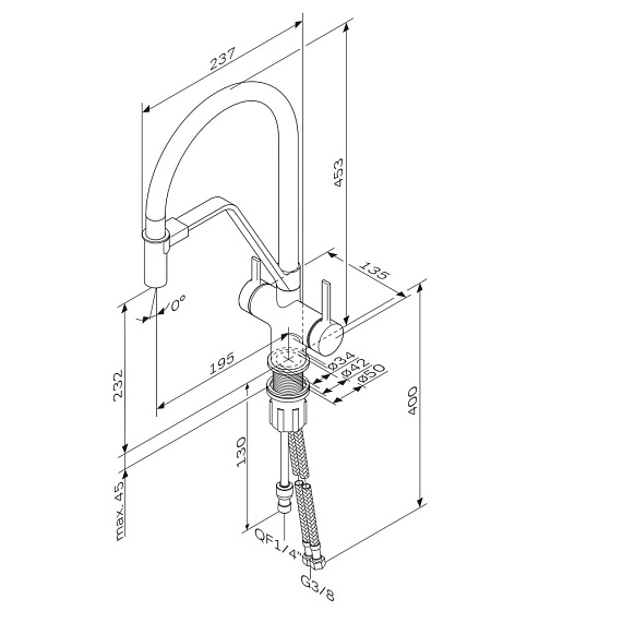 Смеситель для кухни AM.PM Func F8F07822 высокий, черный с каналом для питьевой воды и гибким черным изливом-12