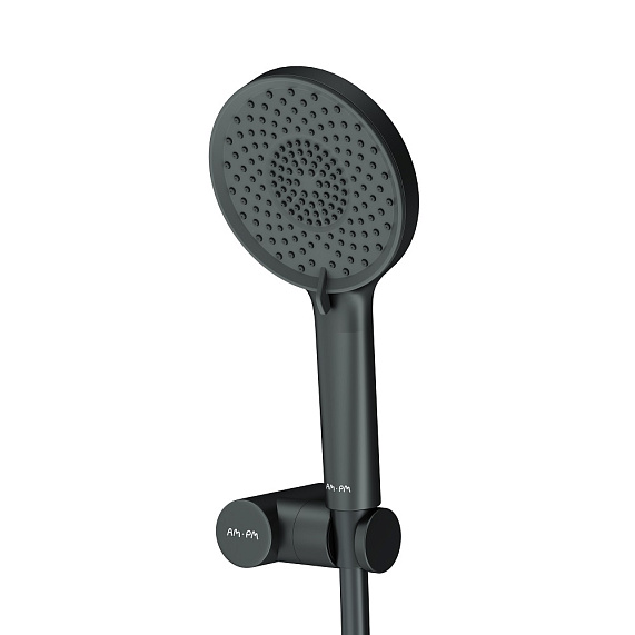 Душевой гарнитур AM.PM X-Joy F01185A022 держатель, шланг, лейка 3 режима, черный-3