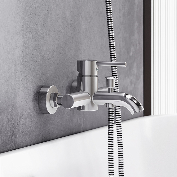 Смеситель для ванны и душа Damixa Scandinavian Pure 361000000 хром-2