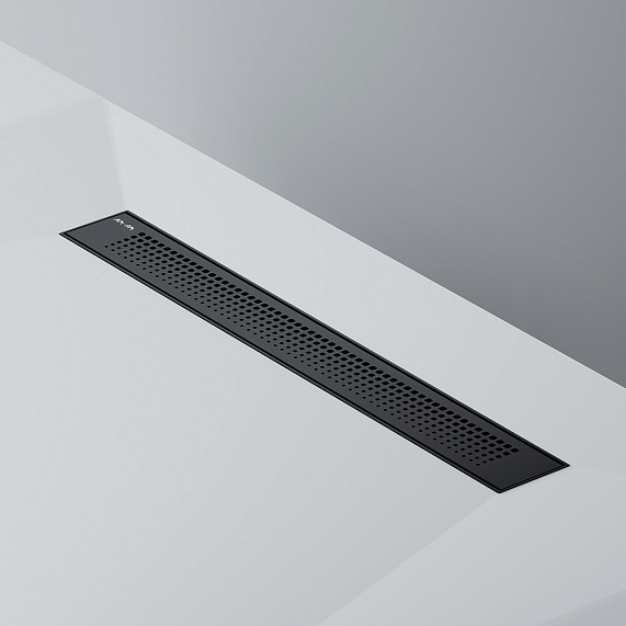 Душевой трап (лоток) 60 AM.PM PrimeFlow W02SC-P11-060-01BM комбинированный затвор с черной матовой решеткой-8