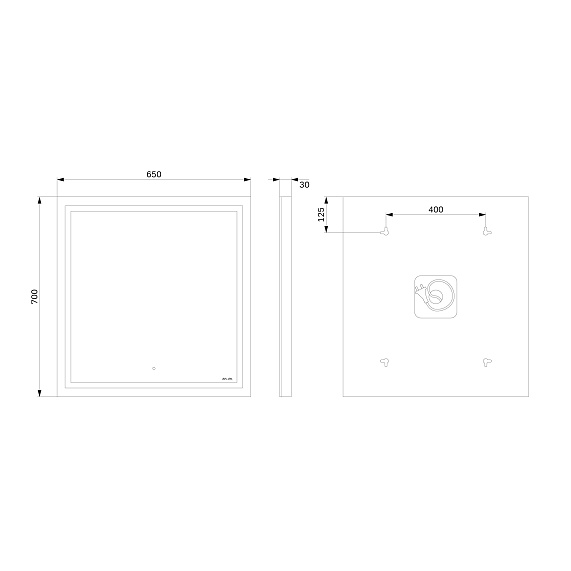 Зеркало с подсветкой в ванную прямоугольное 65 AM.PM Gem M91AMOX0651WG сенсорное-10