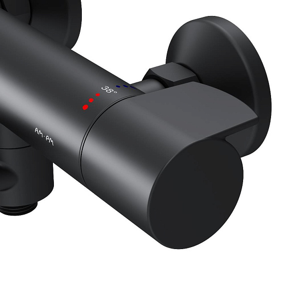 Смеситель для ванны и душа AM.PM X-Joy F85A50022 терсмостат, поворотный излив, черный-7