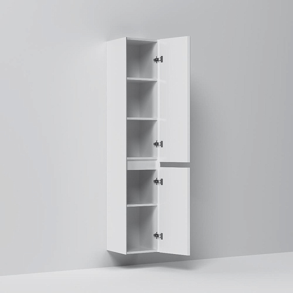 Шкаф-пенал для ванной 30 AM.PM Above M9XCHR0352WG навесной правый белый глянцевый-4