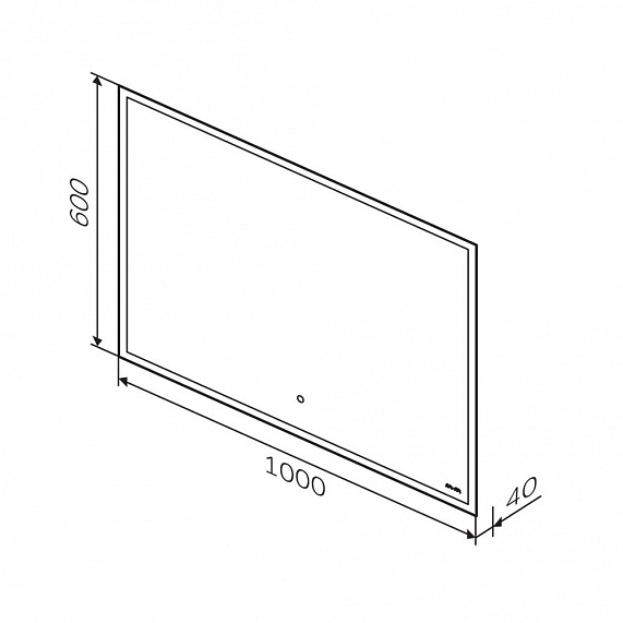 Зеркало с подсветкой в ванную прямоугольное 100 AM.PM Spirit 2.0 M71AMOX1001SA с антизапотеванием сенсорное-2