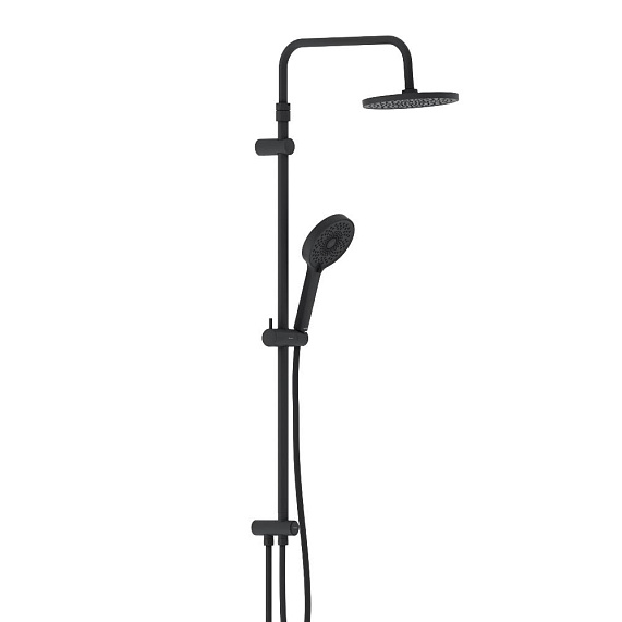 Душевая система Damixa Apollo 947000300 стойка с тропическим душем, черная матовая-5