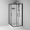 Душевая кабина 120x90 AM.PM Above W9XC-403-12090BT профиль черный матовый, низкий поддон