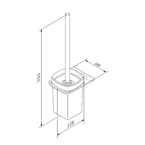 Ершик для унитаза AM.PM Inspire 2.0 A50A33400 со стеклянной настенной подставкой, хром-6