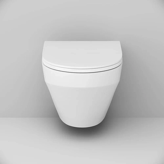 Унитаз подвесной безободковый с инсталляцией AM.PM Inspire IS49001.501700 сиденьем микролифт, белой пневм. клавишей-4