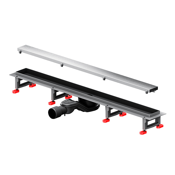 Душевой трап (лоток) 80 AM.PM MasterFlow W01SC-U11-080-04SB комбинированный затвор со стальной матовой решеткой под плитку-22