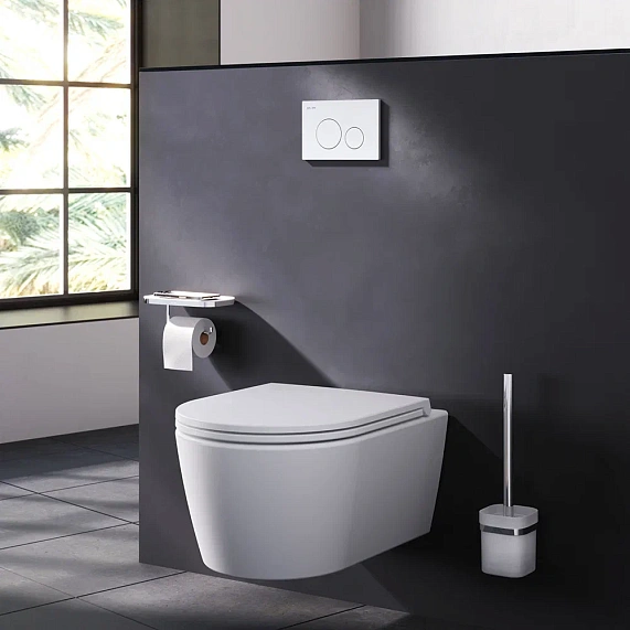 Инсталляция для подвесного унитаза AM.PM PrimeFit I012709.0101 с механ. клавишей L белый глянец-4