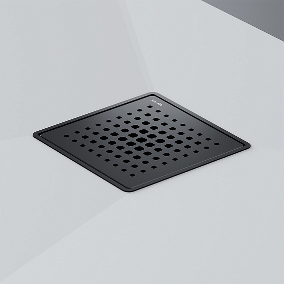 Душевой трап 10x10 AM.PM MasterFlow W01BD-P11-010-01BM комбинированный затвор с черной матовой решеткой-8