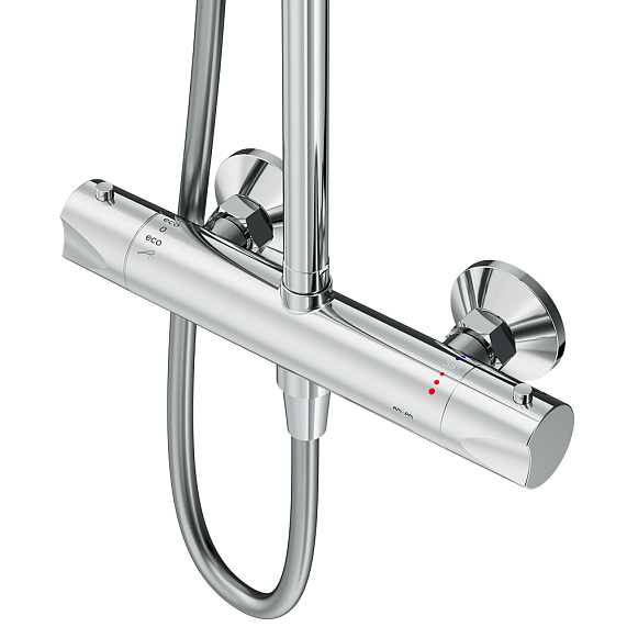 Душевая система AM.PM Crave F079C400 стойка с тропическим душем, термостатом, смесителем, хром-8