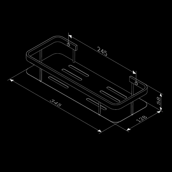 Полка в ванную AM.PM Sense L A7453200 двухъярусная  хром-7