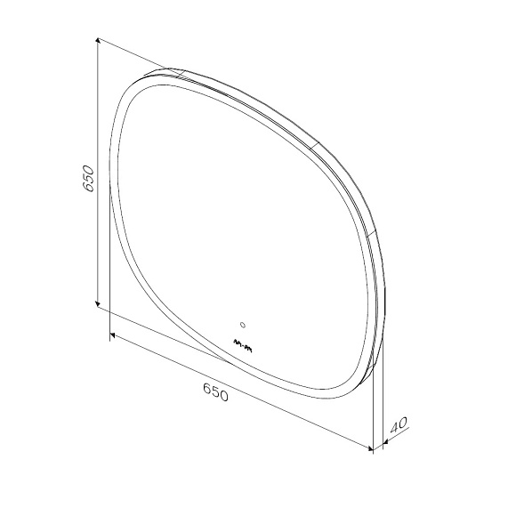 Зеркало с подсветкой в ванную закругленное 65 AM.PM Func M8FMOX0651WGS сенсорное-6