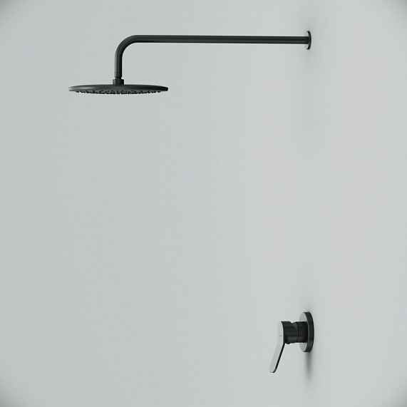 Встраиваемая душевая система AM.PM X-Joy FB85A2R002 черная: тропический верхний душ-4