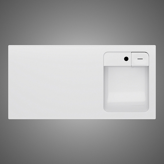 Раковина мебельная 100 AM.PM X-Joy M85AWPR1001WG над стиральной машиной, правая, белая-5