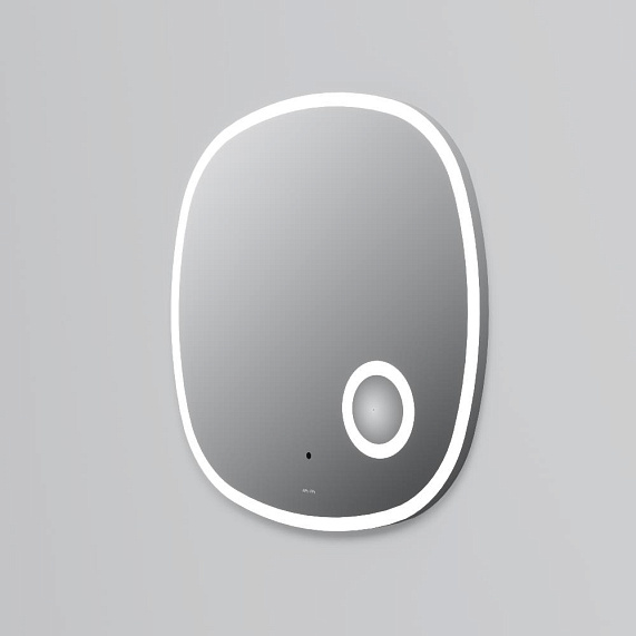 Зеркало с подсветкой в ванную закругленное 65 AM.PM Func M8FMOX0653SA с косметическим зеркалом сенсорное-2