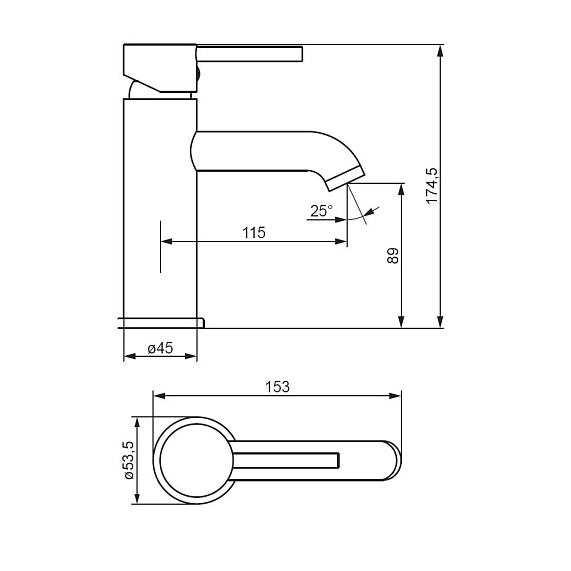 Смеситель для раковины Damixa Scandinavian Pure 360210300 черный-4