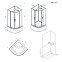 Душевая кабина 90x90 AM.PM Above W9XC-401A-9090BT профиль черный матовый, высокий поддон