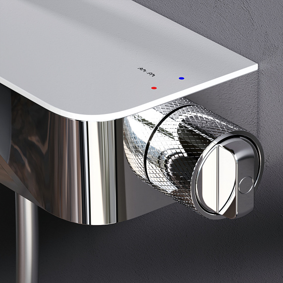 Душевая система AM.PM Func F078F700 стойка с тропическим душем, смесителем, изливом, хром-3