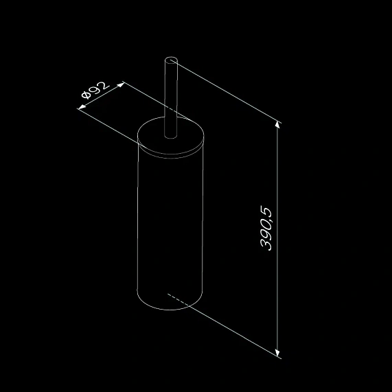 Ершик для унитаза AM.PM Sense L A7433600 с металлической настенной подставкой, сатин-6