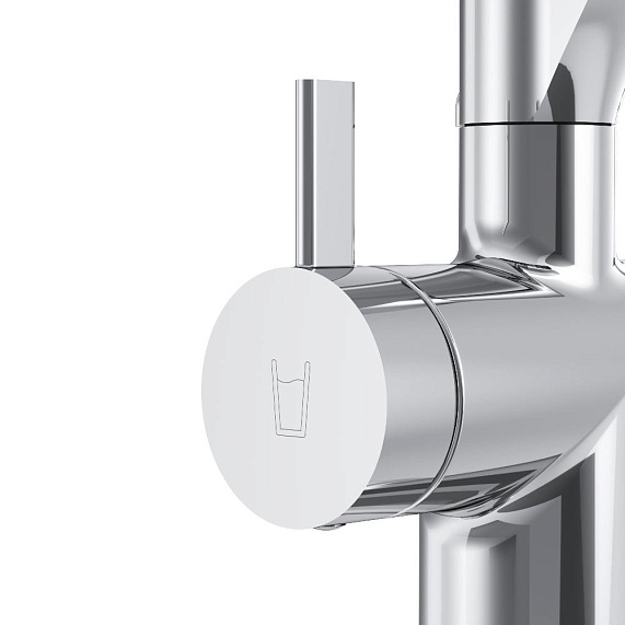 Смеситель для кухни AM.PM Func F8F07802 высокий, хром, с каналом для питьевой воды и гибким черным изливом-11