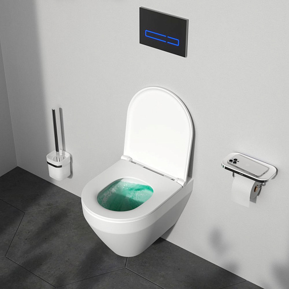 Унитаз подвесной AM.PM Spirit V2.0 C701900SC безободковый с сиденьем микролифт, белый-2