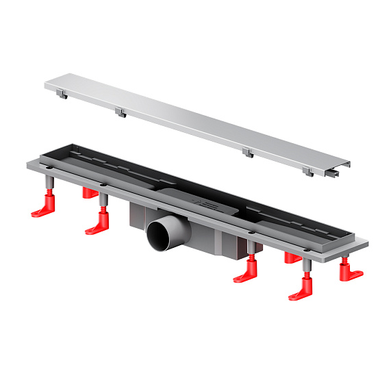 Душевой трап (лоток) 60 AM.PM PrimeFlow W02SC-U11-060-04SB комбинированный затвор со стальной матовой решеткой под плитку-22