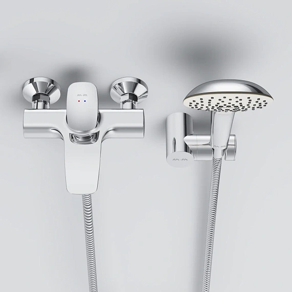 Смеситель для ванны и душа AM.PM Spirit 2.0 F70A15000 душевая лейка, шланг 1750, хром-3