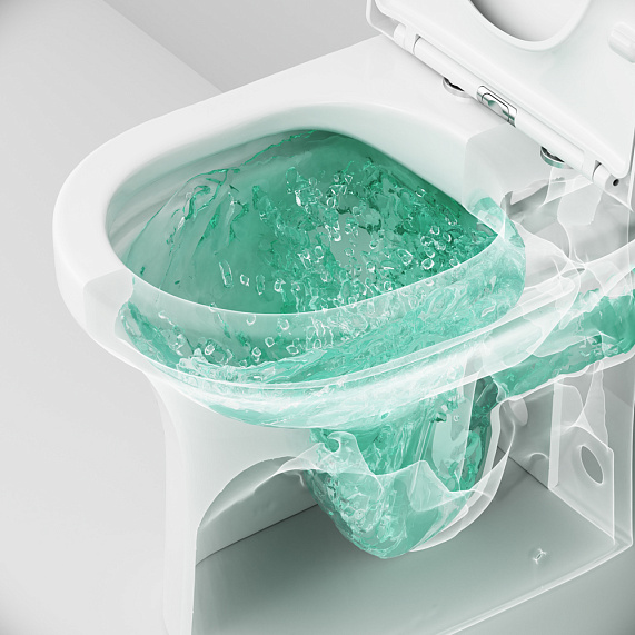 Унитаз-компакт напольный AM.PM X-Joy C85A8601SC безободковый с сиденьем микролифт, белый-7