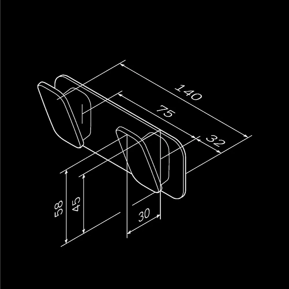 Крючки для полотенец AM.PM Inspire 2.0 A50A35600 хром, 2 шт на планке-7