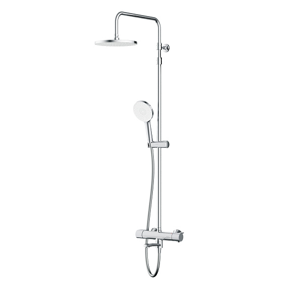 Душевая система AM.PM X-Joy F0785A500 стойка с тропическим душем, термостатом, смесителем, изливом, хром-10