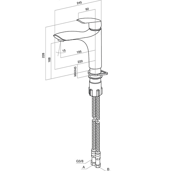 Смеситель для кухни AM.PM Bliss L F5300032 хром-5