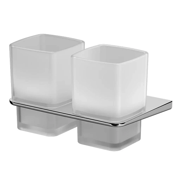 Стакан для зубных щеток настенный двойной AM.PM Inspire 2.0 A50A343400 стеклянный, хром-7